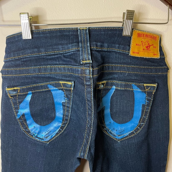 True Religion Dark Wash Flare Jeans - Picture 5 of 9